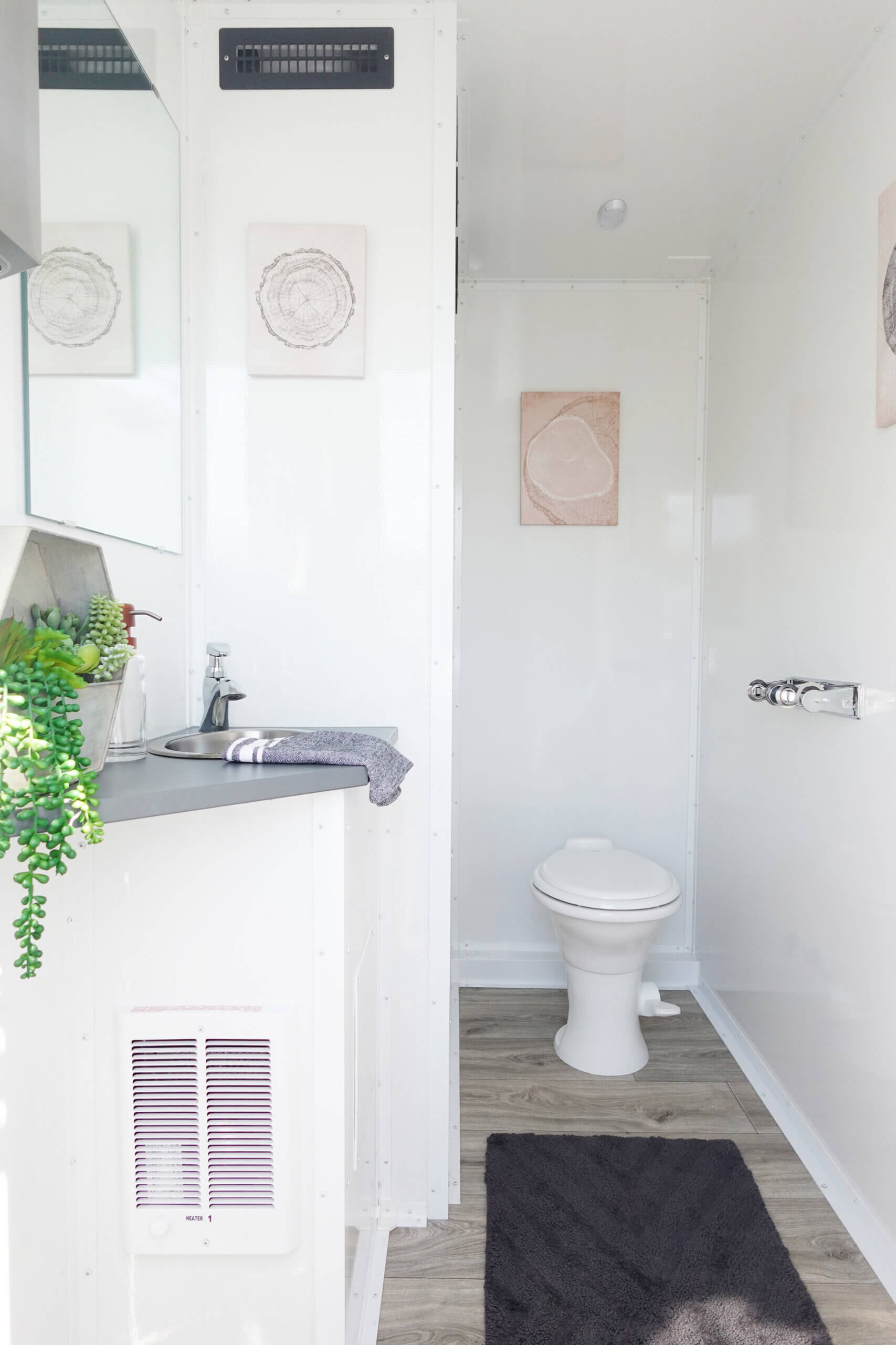 interior photo of luxury restroom trailer in jacksonvile, fl
